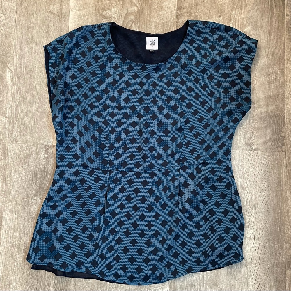 CAbi Top with Capped Sleeves